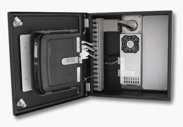 Internal Components of Industrial Thin Client Enclosure with Wyse computer
