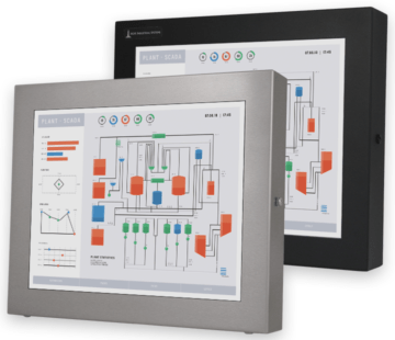 17" Universal Mount Industrial Monitors and IP65/IP66 Rugged Touch Screens, fully enclosed displays