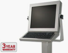 Monitor-Mounted Industrial Keyboard, sealed to IP65/IP66 standards
