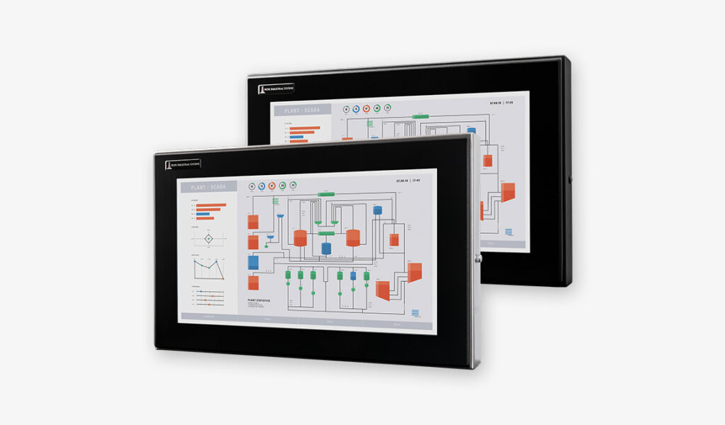 19.5" widescreen Fully Enclosed Universal Mount Industrial Monitors and Rugged Touch Screens