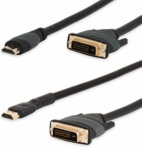 HDMI to DVI Video Cables, up to 15.2 m, HDMI Type A Male to DVI-D Male connectors, conduit and non-conduit configurations