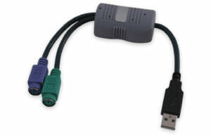 PS2 to USB Converter, for connection of PS2 keyboard and mouse to computer USB port
