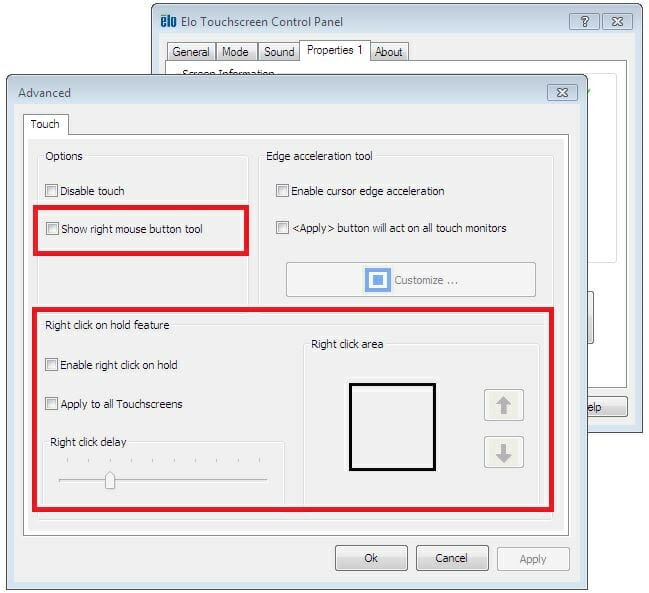 how to right click on a touch screen