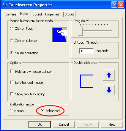 hope industrial systems touch screen calibration