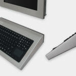 Fixed Wall Mount Industrial Keyboards with Pointing Device, 35 deg. Mount, IP65/IP66 Rated