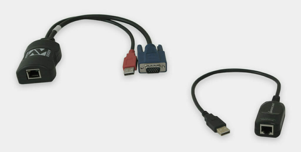 Industrial 60 m KVM Extender Local VGA and USB Units