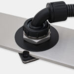 IP65/IP66 Yoke Benchtop Kit for Universal Mount Monitors, sealed configuration with conduit for cables