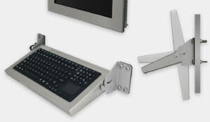 New Industrial Wall Mount Keyboards - front and side views