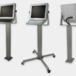 Heavy Industrial Pedestal Mount Options for Universal Mount Monitors and Touch Screens, IP65/IP66 Rated