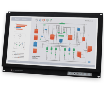 19.5" Widescreen Rack Mount Industrial Monitors and IP20 Rugged Touch Screens