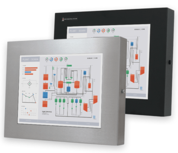 15" Universal Mount Industrial Monitors and IP65/IP66 Rugged Touch Screens, fully enclosed displays