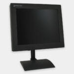 VESA Benchtop Stand for Industrial Monitors, front view with monitor