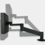 VESA Radial Arm Mount for Industrial Monitors, vertical adjustment range