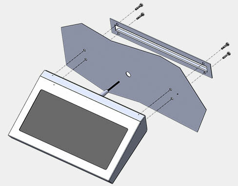 Mounting Diagram for New Fixed Wall Mount Keyboards