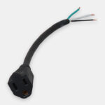 US Power Receptacle with one NEMA 5-15R socket-outlet to flying leads for ENCL-TC